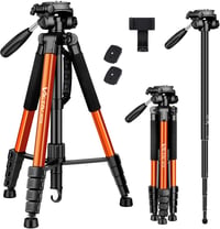 Victiv 72" alumínium tripod panoráma fejjel, telefontartóval és monopod funkcióval 1