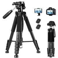 Hliníkový statív na fotoaparát Victiv 160-185 cm, s odnímateľnou 3-cestnou panoramatickou hlavou, nosnosť do 6,35 kg, pre DSLR fotoaparáty, s prenosnou taškou 1