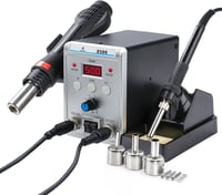 Victool 8586 2-in-1 forrasztóállomás forrólevegős forrasztópáka 200-480°C digitális kijelzővel 1