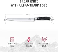 Victorinox Grand Maître 23 cm-es Fogazott Élű Kenyérvágó Kés - Rozsdamentes Acél Penge, Ergonomikus Nyél, Mosogatógépben Mosható, Díszdobozo 4