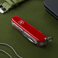 Vreckový nôž Victorinox Huntsman – 91 mm, červený, 15 funkcií, s čepeľou, vývrtkou a otváračom na konzervy 2