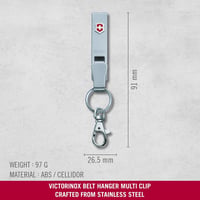 Victorinox Multiclip Öv Tartó Acél 136 mm Ezüst 2