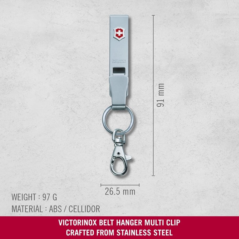 Victorinox Multiclip Öv Tartó Acél 136 mm Ezüst
