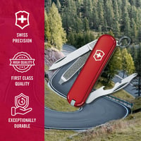 Malý vreckový nôž Victorinox Rally, červený – 9 funkcií, čepeľ, pilník na nechty, skrutkovač, otvárač na fľaše, pinzeta 6