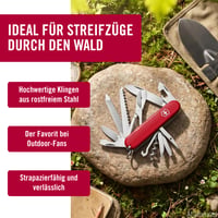 Vreckový nôž Victorinox Ranger – 21-funkčný švajčiarsky nôž s pílkou, dlátom, vývrtkou a otváračom na konzervy, červený 5