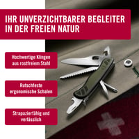 Briceag Victorinox Schweizer Soldatenmesser 08 – 10 funcții, lamă cu deschidere cu o singură mână și sistem de blocare, fierăstrău, 111 mm 5