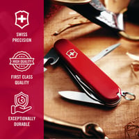 Briceag Victorinox Spartan cu 12 funcții - Lamă, tirbușon, deschizător de conserve, roșu, unealtă multifuncțională elvețiană 6