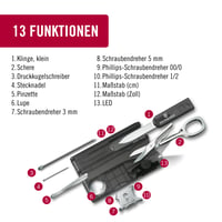 Multitool Victorinox Swiss Card Lite, 13 funcții, cu lanternă LED, foarfecă și pilă de unghii, negru 4
