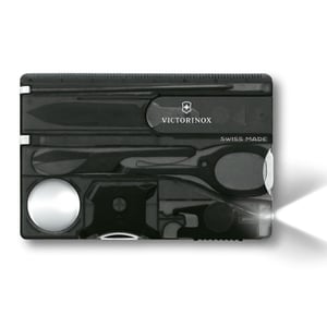 Victorinox Swiss Card Lite Multitool Zsebkés 13 Funkcióval LED Lámpával Ollóval Köröm Reszelővel Fekete