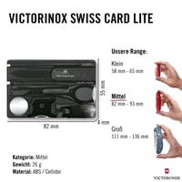 Multitool Victorinox Swiss Card Lite, 13 funcții, cu lanternă LED, foarfecă și pilă de unghii, negru 3