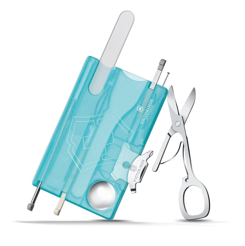 Multifunkčná karta Victorinox Swiss Card Nailcare, 13 funkcií, pilník na nechty, nožnice, skrutkovač 3 mm a 5 mm, veľkosť kreditnej karty