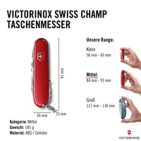 Vreckový nôž Victorinox Swiss Champ, 33 funkcií - červený 3