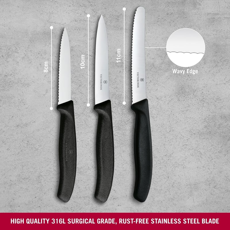 Victorinox Swiss Classic 3 részes konyhai kés szett - zöldség, paradicsom és reggeli kés