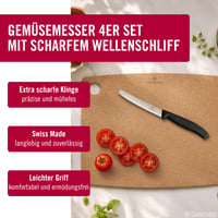Set noževa za kruh i doručak Victorinox Swiss Classic, 4 komada, nazubljena oštrica 11 cm, narančasta boja, nehrđajući čelik, perivo u perilici posuđa 5