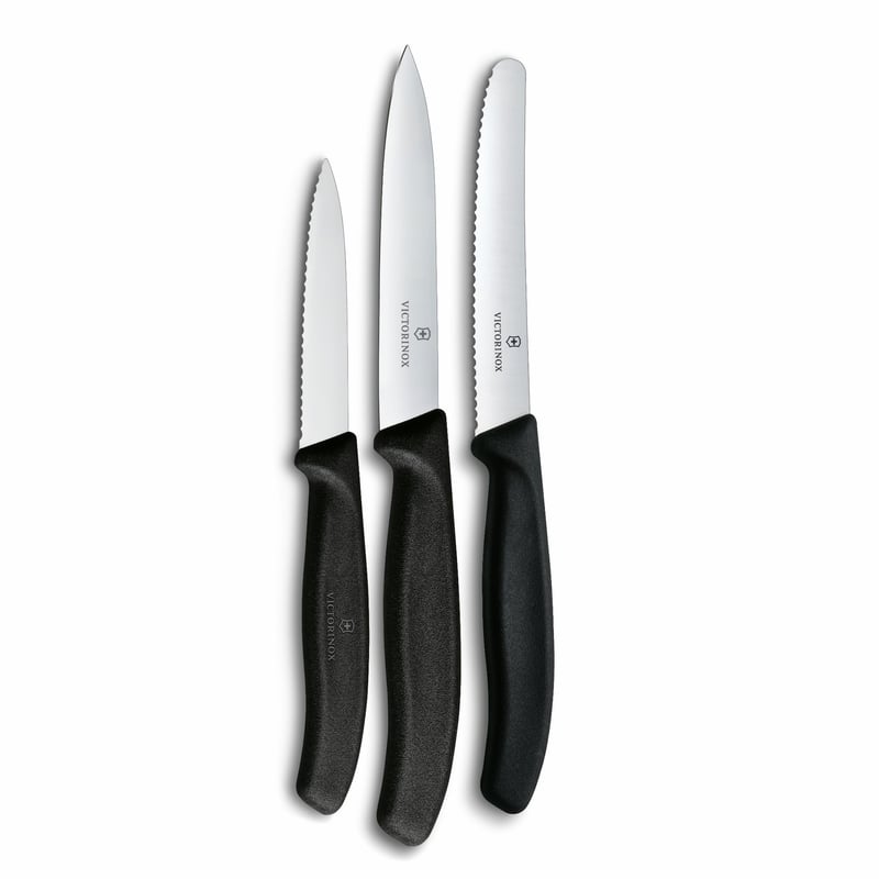 Victorinox Swiss Classic set kuhinjskih noževa 3-dijelni - crni