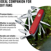 Victorinox Deluxe Tinker zsebkés, 17 funkció, 91 mm - piros 5