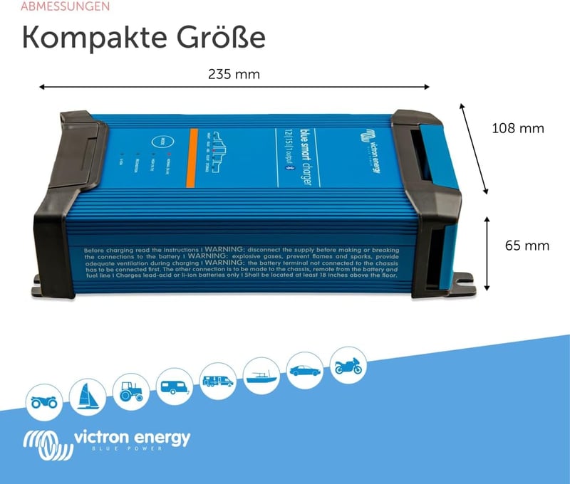Victron Energy Blue Smart IP22 12V akkumulátor töltő 15A