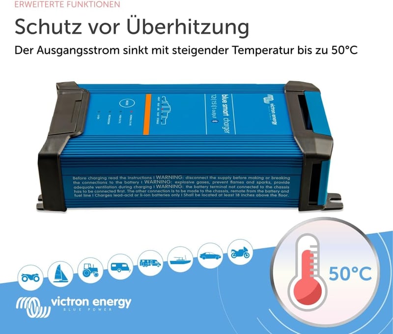 Victron Energy Blue Smart IP22 12V akkumulátor töltő 15A