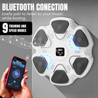 Vicyol S&D LED-es Falra Szerelhető Boxzsák Bluetooth Zenével 9 Mód 37x37cm 3