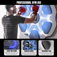 Vicyol S&D LED-es Falra Szerelhető Boxzsák Bluetooth Zenével 9 Mód 37x37cm 5