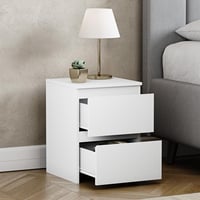 Noptieră Vida Designs Denver cu 2 sertare, alb, 40 x 29,5 x 29,5 cm, mobilier pentru dormitor 4