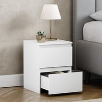 Noptieră Vida Designs Denver cu 2 sertare, alb, 40 x 29,5 x 29,5 cm, mobilier pentru dormitor 7