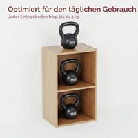 Bibliotecă cu 2 rafturi Vida Designs Oxford, culoare stejar, 54x32x24 cm, piesă de mobilier modernă pentru living și birou 6