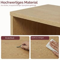 Bibliotecă cu 2 rafturi Vida Designs Oxford, culoare stejar, 54x32x24 cm, piesă de mobilier modernă pentru living și birou 8
