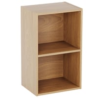 Bibliotecă cu 2 rafturi Vida Designs Oxford, culoare stejar, 54x32x24 cm, piesă de mobilier modernă pentru living și birou 1