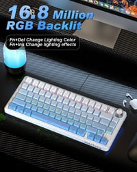 VidaTeco K75 75%-os vezeték nélküli mechanikus billentyűzet, RGB, Hot-Swap, 8000 mAh 7