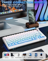 VidaTeco K75 75%-os vezeték nélküli mechanikus billentyűzet, RGB, Hot-Swap, 8000 mAh 2