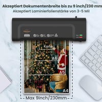 Laminovačka VidaTeco A4, laminovací stroj 4 v 1 s 30 laminovacími fóliami 4