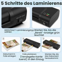 Laminovačka VidaTeco A4, laminovací stroj 4 v 1 s 30 laminovacími fóliami 5