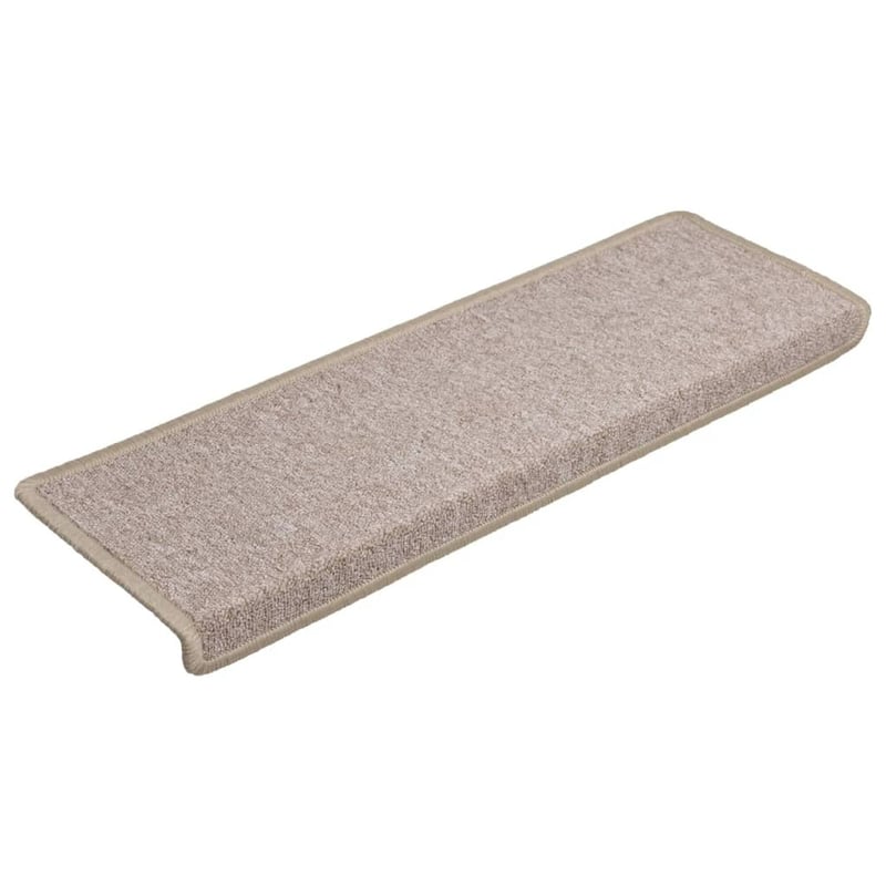 vidaXL 15 db lépcsőszőnyeg 65x21 cm bézs téglalap alakú