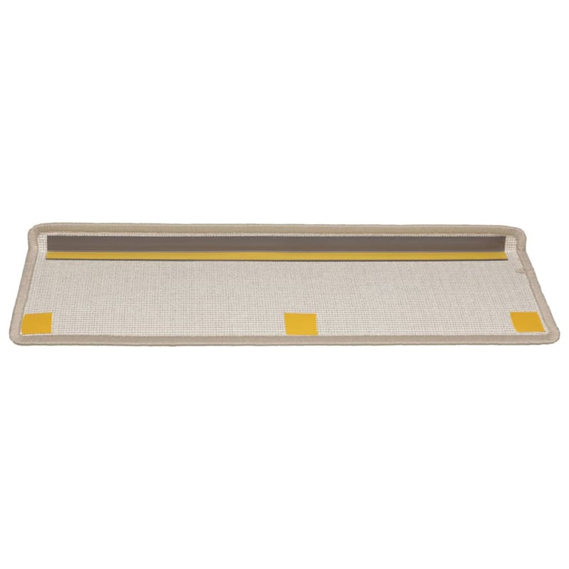 vidaXL 15 db lépcsőszőnyeg 65x21 cm bézs téglalap alakú