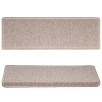 vidaXL 15 db lépcsőszőnyeg 65x21 cm bézs téglalap alakú 4