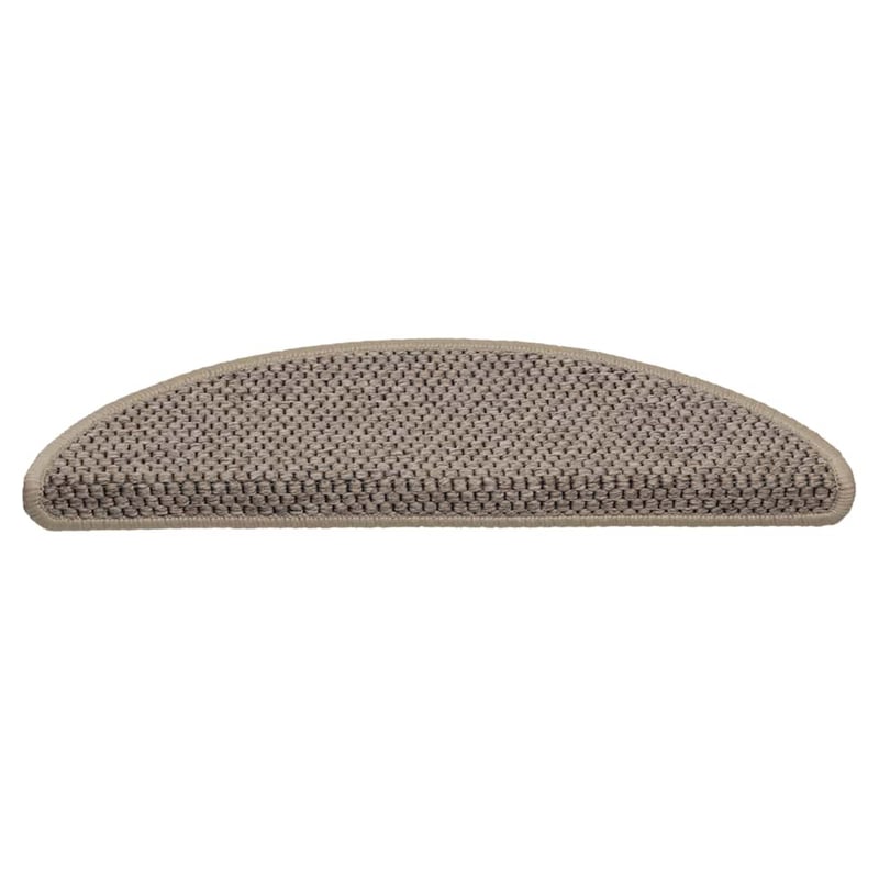 vidaXL 15 db szizál hatású lépcsőszőnyeg sötét bézs 56x17 cm