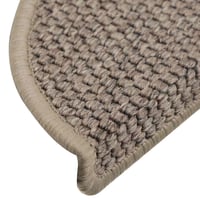 vidaXL 15 db szizál hatású lépcsőszőnyeg sötét bézs 56x17 cm 7