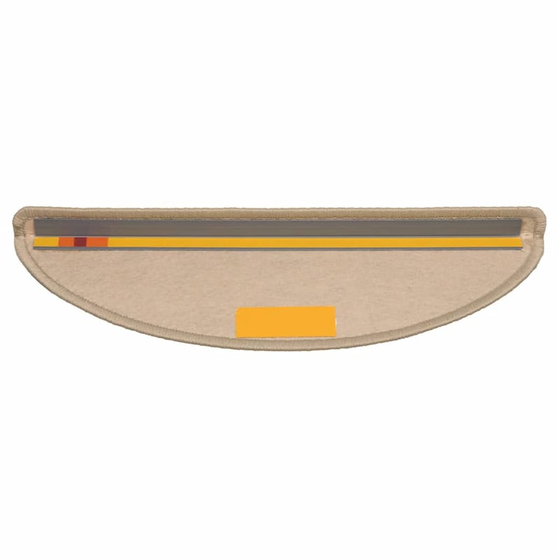 vidaXL 15 db szizál hatású lépcsőszőnyeg sötét bézs 56x17 cm