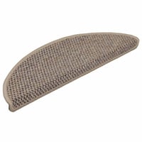 vidaXL 15 db szizál hatású lépcsőszőnyeg sötét bézs 56x17 cm 2