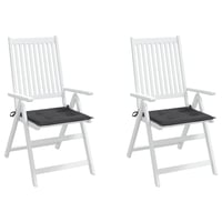 Set 2 Perne pentru Scaun de Grădină vidaXL, Antracit, Țesătură Oxford, 50x50x3 cm, Pernă de Exterior 4