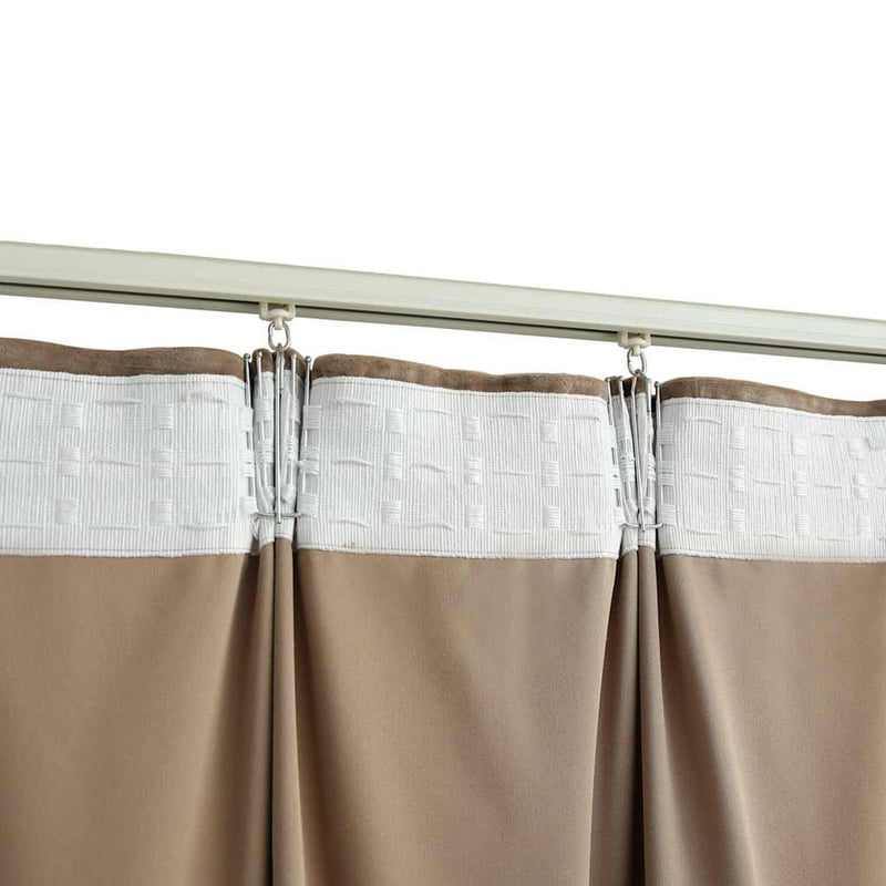 vidaXL 2 db bézs bársony sötétítőfüggöny kampókkal 140x245 cm
