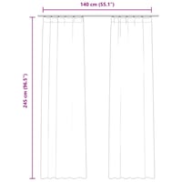 vidaXL 2 db bézs bársony sötétítőfüggöny kampókkal 140x245 cm 7