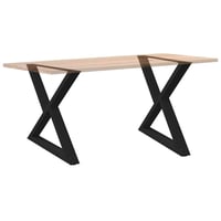 vidaXL 2 db fekete acél étkezőasztal láb 90x72-73,3 cm 8