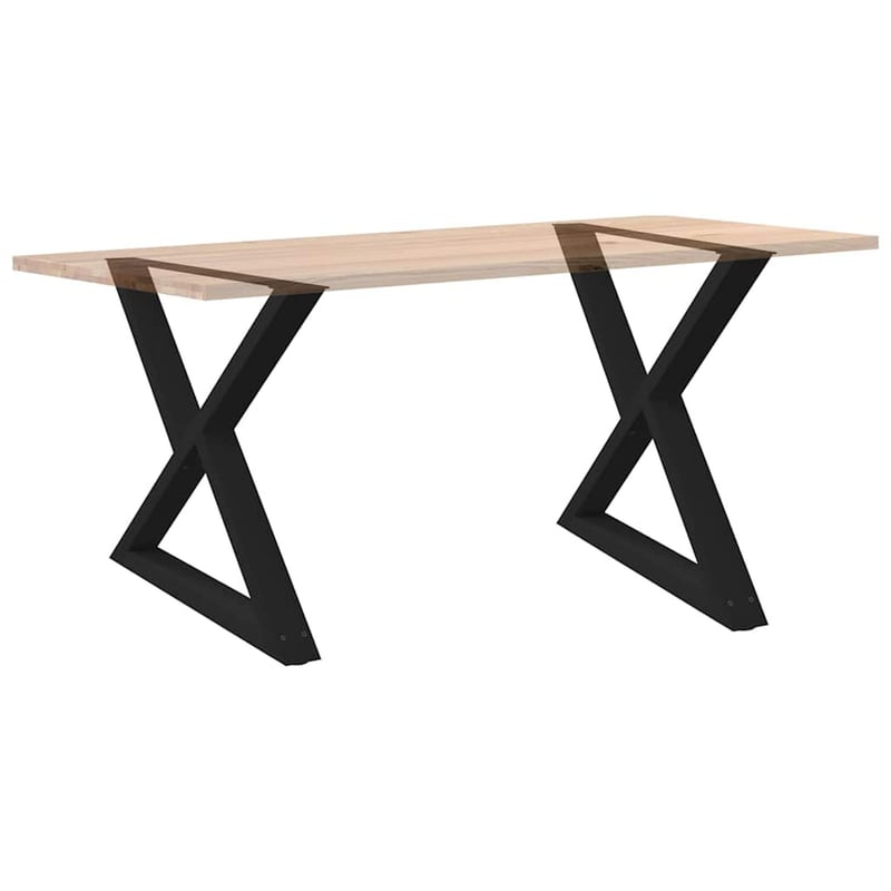 vidaXL 2 db fekete acél étkezőasztal láb 90x72-73,3 cm