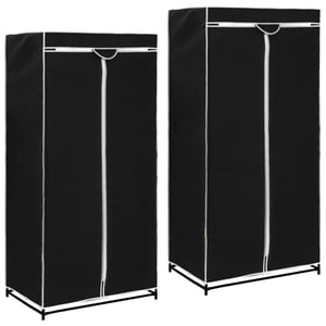 Dulap pentru haine vidaXL 75x50x160 cm - negru - 2 bucăți