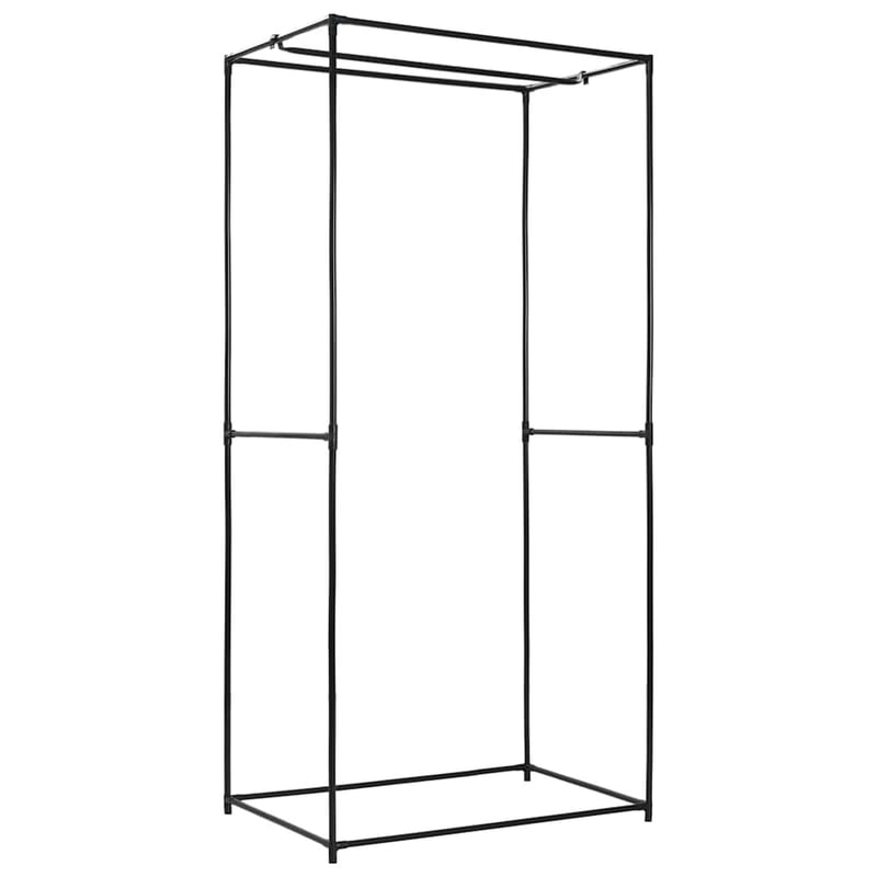 vidaXL 2 db fekete ruhásszekrény 75x50x160 cm