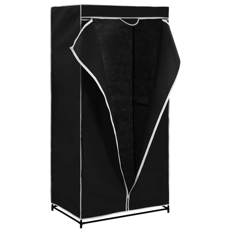vidaXL 2 db fekete ruhásszekrény 75x50x160 cm