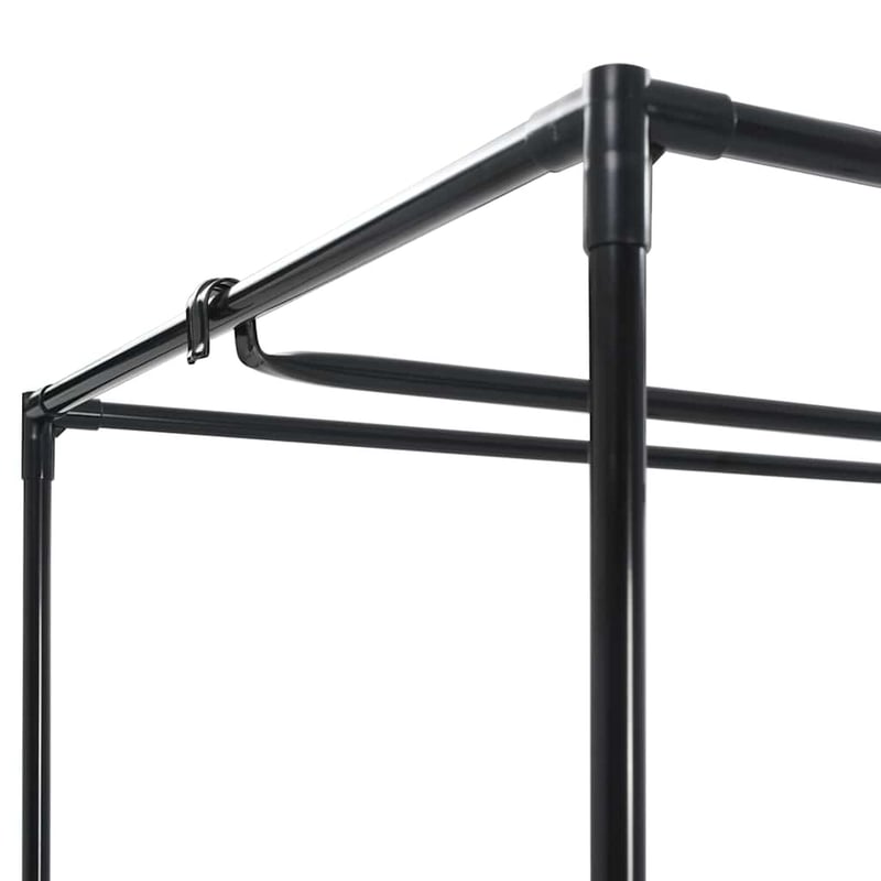 vidaXL 2 db fekete ruhásszekrény 75x50x160 cm