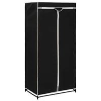 vidaXL 2 db fekete ruhásszekrény 75x50x160 cm 3